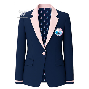 Greek Jack and Jill of America Sorority Listo para enviar Chaqueta Blazer Formal de doble adorno con forro personalizado de algodón orgánico - Product Image 1