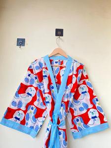 Unisex Beige Cotton Kimono <b>Dress</b> All-Season Casual Summer Wedding Party Wear Natural Waistline Eco-Friendly <b>Plus</b> <b>Size</b> Women - Product Image 2