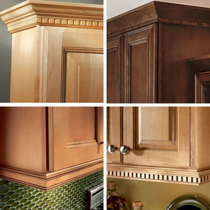 Molduras de Madera Maciza para Gabinetes de Cocina, Molduras de Zócalo de Madera Maciza para la Parte Inferior de los Gabinetes, Acabado Decorativo - Product Image 3