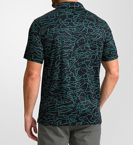 เสื้อยืดสำหรับผู้ชายผ้าถักปักลายผ้าฝ้าย100% สำหรับเสื้อโปโลสีพื้นและสีผสมโลโก้ OEM ตามสั่ง - Product Image 3