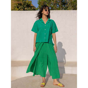 ชุดเซ็ต 2 ชิ้นลำลองทรงหลวมสำหรับผู้หญิง รุ่น Mia Green สำหรับฤดูใบไม้ร่วง - Product Image 3