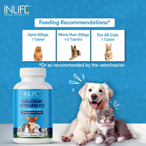 El último suplemento de 60 tabletas de calcio y vitamina D3 para gatos y perros apoya huesos fuertes, dientes y articulaciones - Product Image 4