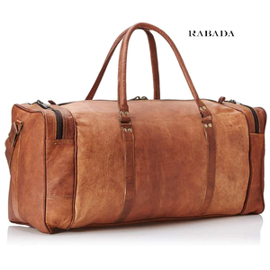 Bolsas de lona de cuero de cabra hechas a mano para hombre, bolsa de viaje para gimnasio, deportes de fin de semana, venta al por mayor, bolsa de lona de cuero - Product Image 2