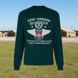 T-shirt promozionale a maniche lunghe per paracadutisti americani della 82a Divisione Aerotrasportata All American Proud US - Product Image 3
