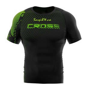 Grapplers Short <b>Sleeve</b> Rash Guard, Best Kickboxing Shirts & Sports Shirts Rash Guard For Training - Product Image 3
