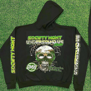 Impression DTG Direct to Garment, survêtement de jogging personnalisé en molleton 100% polyester, coupe ajustée, couleur blanche, pour hommes, service OEM - Product Image 3