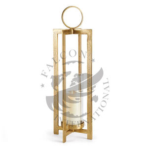 Lanterne bougeoir moderne en métal pour décoration d'extérieur Fournitures de mariage Centre de table Cylindre en verre Décoration intérieure - Product Image 1