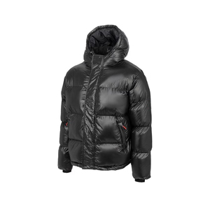 Chaqueta de béisbol para hombre con logotipo personalizado Hip-Hop Flocado Campus Style Street Loose Leather Varsity Bomber para uso diario - Product Image 3