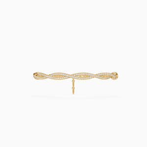 JEWELLERY PLANET Pulsera Unisex Clásica con Diamantes Cultivados en Laboratorio de 0.28 Ct, Certificación IGI, Chapado en Oro Sólido de 9k y Rodio - Product Image 2