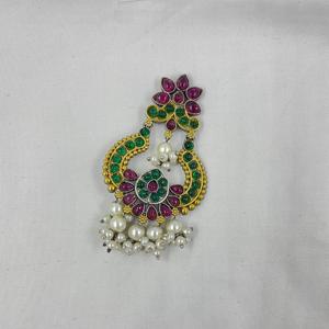 Boucles d'oreilles Chandbali à deux tons pour femme, bijoux, cadeau pour elle - Product Image 6