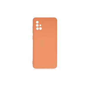 Coque en silicone liquide premium orange pour Samsung Galaxy A71 et A53, coque arrière souple antichoc en TPU avec styles INS - Product Image 1