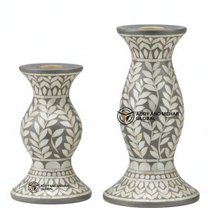 Indian Supplier Offers Handmade Mother Pearl Inlay Straight <b>Candle</b> Holder <b>Set</b> Turquoise Christmas Decorative Reusable Home - Product Image 2