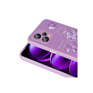 ASMA Toys Coque en silicone liquide transparente avec motif gaufré brillant pour Xiaomi Redmi Note 12 Pro Plus 5G - Rose - Product Image 5