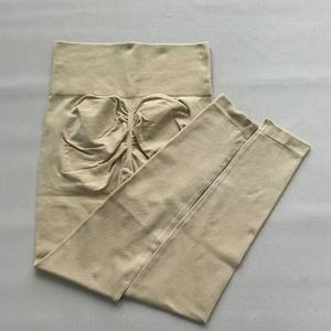 Mallas deportivas ligeras y transpirables para yoga, venta al por mayor, pantalones sin costuras de punto suave con logotipo personalizado de cintura media - Product Image 5