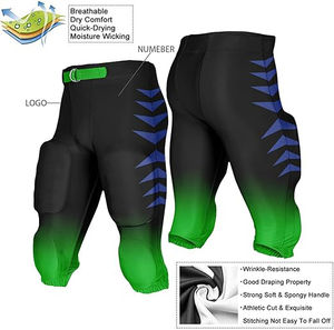 Pantalones de Protección para Fútbol Americano con Logotipo Personalizado, Protector Acolchado para Cadera y Muslo, Pantalones Cortos de Protección para Fútbol Americano - Product Image 2
