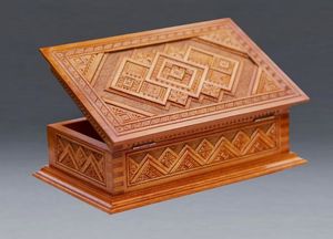 RAMADAN MUBARK Mosquée Cadeaux Sadaquah Box Ramadan Caisse en bois Eid Mubarak Tirelire avec comptoir - Product Image 5