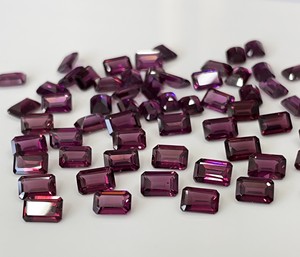 โกเมน rhodolite พลอยสีชมพูธรรมชาติพลอยเทียมทรงแปดเหลี่ยมตัดขนาด3X5มม. พลอยโกเมนแบบหลวมสีชมพู - Product Image 2
