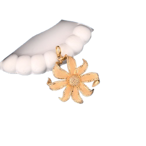 Pendentif en forme de fleur unique pour femmes, argent sterling 925 plaqué rhodium noir, pavé de diamants vintage, taille 50 mm, 12,20 grammes - Product Image 1