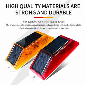 Luz de advertencia estroboscópica <span class=keywords><strong>solar</strong></span> LED Premium de alta calidad, carcasa IP68, conos de tráfico en carretera, poste delineador - Product Image 5