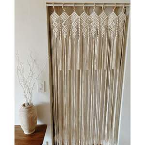 Cortina de Macramé Boho con Borlas Largas de Algodón para Decoración de Bodas, Cortinas y Adornos de Pared - Product Image 1