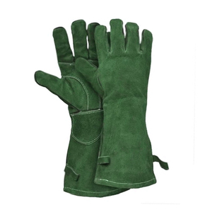 ถุงมือทำงานสำหรับช่างเชื่อมถุงมือทำงานเชื่อมหนังวัวเสริมกันความร้อนวัสดุหนัง - Product Image 2