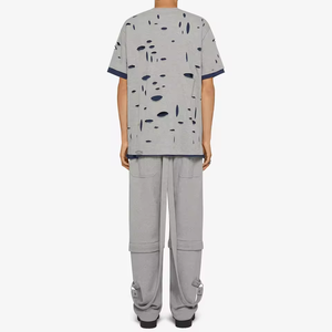 Oversized Distress Heavyweight 100% Cotton Men's t Shirts Distressed Men T Shirt - Product Image 3