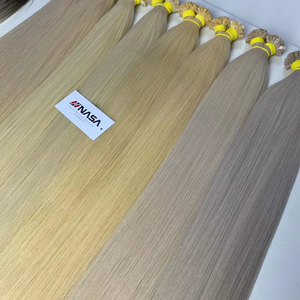 Hot Flat Tip Blonde Light Tone Prix d'usine pour les extensions de cheveux vietnamiens crus Kératine 60cm - Product Image 1