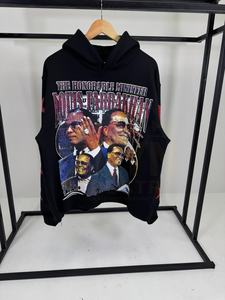 Mode Vintage sérigraphié Hoodies pour hommes poids lourd coton acide lavage Streetwear hiver pull imprimé Hoodies - Product Image 4