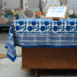 Best Selling Hand Block Printed <b>Table</b> <b>Cover</b> Organic Cotton Premium Quality Decorative <b>Dining</b> <b>Table</b> Cloth with Eco Friendly Dyes - Product Image 2