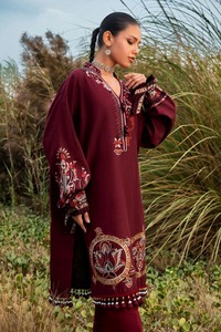 Robes de soirée longues d'hiver pour femmes, style jacquard, musulmanes, à une épaule, coupe trapèze, ornées de perles, pour fiançailles, respirantes et naturelles - Product Image 2