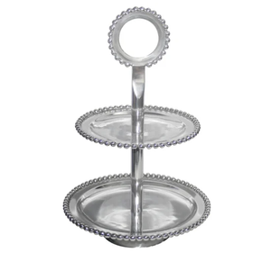 Stainless Steel Cake Stand Round Shape Steel Rim Beaded Design Handmade Cake Tools Crafts For Events Parties <b>Wedding</b> Decorative - Product Image 5