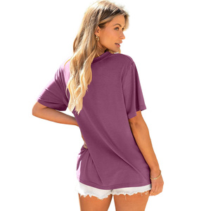 Comodidad que marca tendencias, su etiqueta ofrece esta camiseta ligera de algodón para mujer como exclusiva de OEM. Suavidad transpirable - Product Image 1