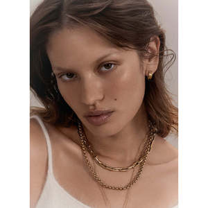 Collar de Cadena Matis Rolo, Chapado en Oro de 14k/18k, Rodio/Oro Rosa, con Diamantes/Perlas como Piedra Principal, Religioso, para Regalo de Boda - Product Image 6