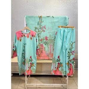 Traje Bohemio de 3 Piezas FUSION LAWN SL00250, Top de Tela Crepé con Mangas Tres Cuartos - Product Image 3