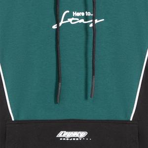 Pull à capuche en polaire GSM pour hommes 400 à la mode pour l'hiver décontracté avec panneau contrasté Logo personnalisé Couleur unie Stock vierge - Product Image 2