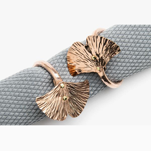 Servilletero de hoja de arce antiguo, servilletero de latón macizo - Product Image 6