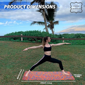 เสื่อโยคะยางธรรมชาติพิมพ์ลายเป็นมิตรกับสิ่งแวดล้อมเสื่อกันลื่นและกันลื่น - Product Image 5