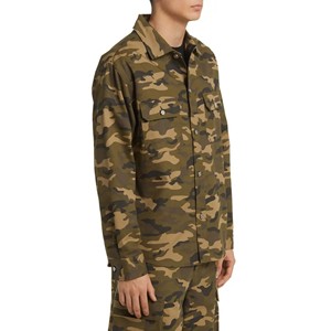 แจ็กเก็ตผ้าทอลายทแยงสำหรับผู้ชายแจ็คเก็ตทำงานมีกระเป๋าสองกระเป๋าทำจากผ้าฝ้ายแท้ - Product Image 5