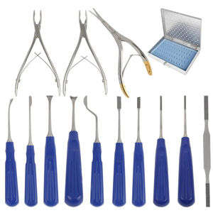 Ensemble d'instruments chirurgicaux professionnels de rhinoplastie de qualité hospitalière, en acier inoxydable allemand, manuels et réutilisables, certifiés CE - Product Image 1