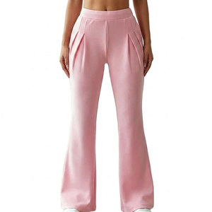 Women Stylish Flared Pants Comfortable Stretch Material High Waist Fit Modern <b>Bell</b> Bottom Trousers For Daily And Office Use - Product Image 1