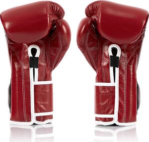 Nouveauté Gants de boxe en cuir de haute qualité Gants d'entraînement professionnels de Muay Thai MMA Gants de sparring à lacets Extérieur - Product Image 6