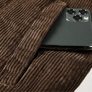 แจ็กเก็ตขับรถบรรทุกกลางแจ้งแนววินเทจสำหรับผู้ชายทรงครอปพอดีตัวพร้อมการตกแต่งโลโก้ด้านหน้า - Product Image 4