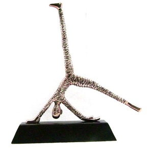 Escultura de Metal de postura de servicio de brillo de aluminio antiguo, pieza de arte personalizada, nueva estatua para decoración del hogar con estilo, acento de oficina, vida - Product Image 5