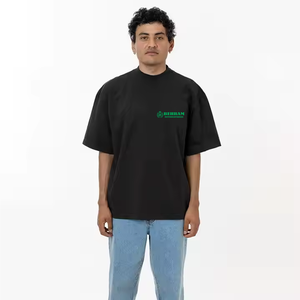 High Quality Short Sleeve 100% Cotton Eco-Friendly Quick Dry Breathable Heavy <b>Weight</b> <b>Blank</b> Printed T-Shirt for Men - Product Image 4