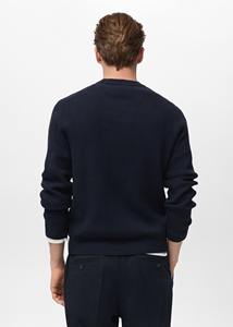 Pull en tricot acrylique uni à coupe ample sur mesure pour homme, avec logo brodé personnalisé, vêtement décontracté - Product Image 2