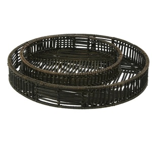 Plat de service fête de mariage décoration de table traiteur plateau de service plateau de service en bois fabriqué à la main Restaurant café hôtels - Product Image 4