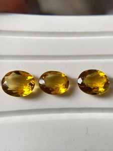 พลอยซิทรินธรรมชาติสีทองเหลืองสดใสทรงรี น้ำหนัก 7-9 กะรัต ขัดเงา/เคลือบน้ำมัน สำหรับทำเครื่องประดับ เดือนพฤศจิกายน - Product Image 4
