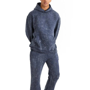 Meilleure Vente Survêtement Streetwear Personnalisé en Coton Délavé pour Hommes Grandes Tailles Respirant Écologique - Product Image 2