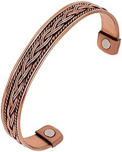 Brazaletes magnéticos de cobre puro 99.99% trenzados hechos a mano personalizados pulseras de alambre de cobre minimalistas ajustables para mujeres - Product Image 2