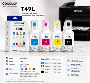 Bouteille d'encre compatible <span class=keywords><strong>Epson</strong></span> T49L pour imprimante <span class=keywords><strong>EcoTank</strong></span> Pro ET-5800 ET-5850 ET-5880 L15150 L15160, recharge d'encre - Product Image 2